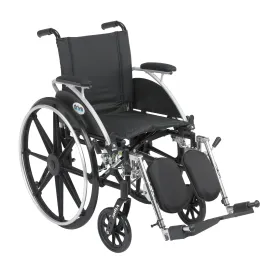 Drive Medical l414dda-elr Viper Wheelchair with Flip Back Removable Arms, Desk Arms, Elevating Leg Rests, 14" Seat