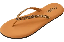 Flojos Womens Spark Tan Leopard