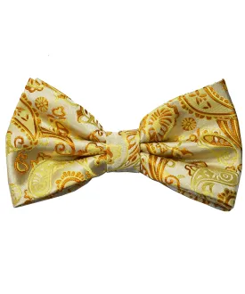 Formal Gold Paisley Bow Tie