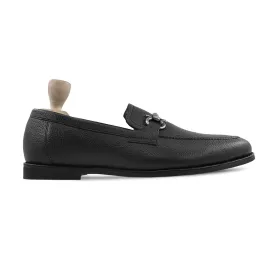 Keitaro - Men's Black Pebble Grain Leather Loafer