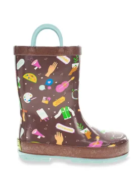 Kids Girl Scouts Brownie Squad Rain Boot - Brown