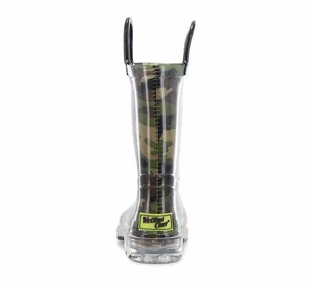 Kids Lighted Rain Boot - Camo