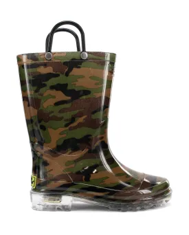 Kids Lighted Rain Boot - Camo