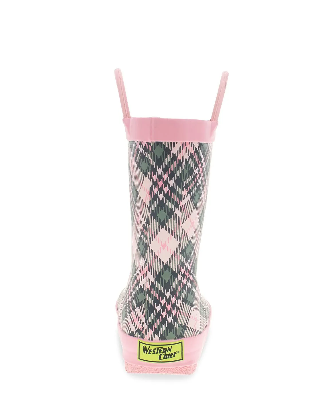 Kids Precious Plaid Rain Boot - Pink