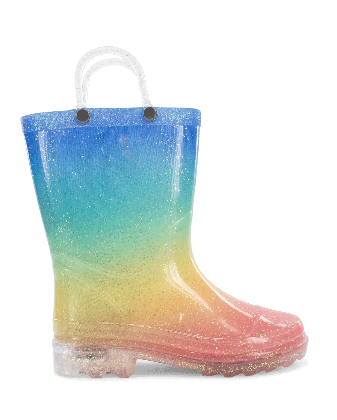 Kids Sparkle Metallic Lighted Rain Boot - Multi