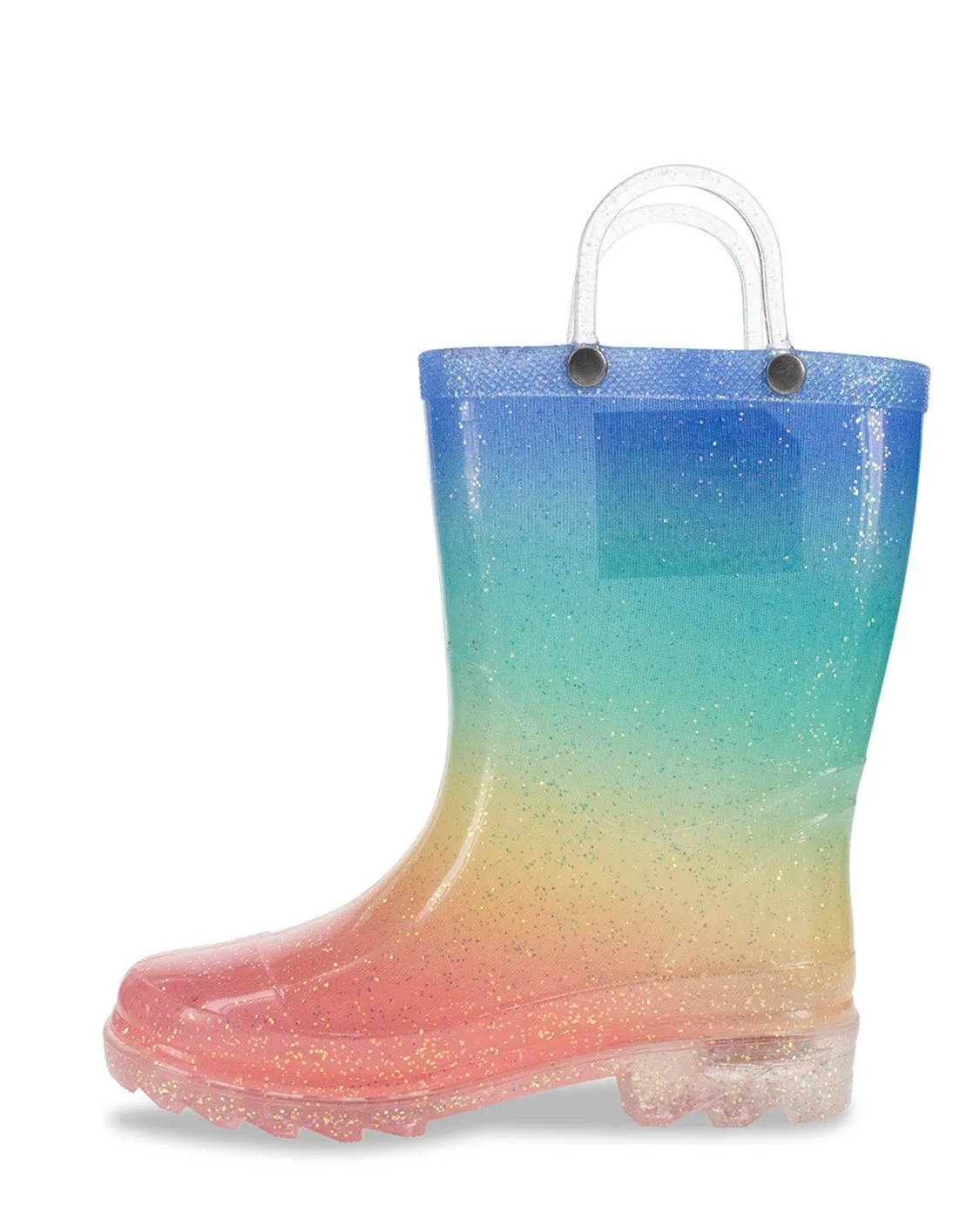 Kids Sparkle Metallic Lighted Rain Boot - Multi