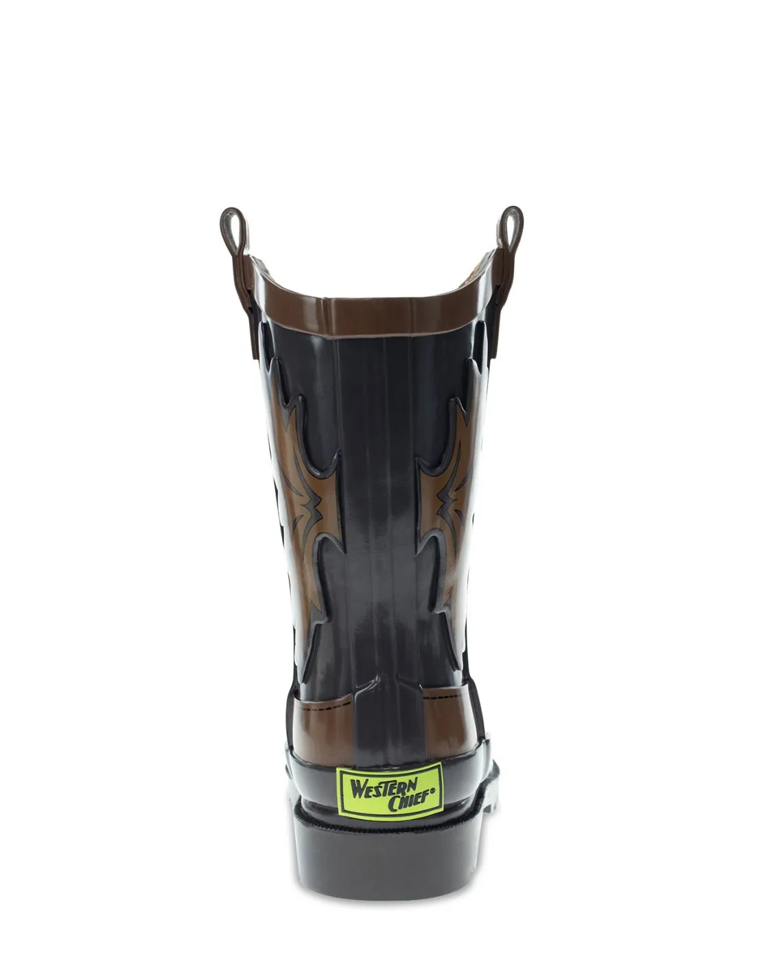 Kids Western Cowboy Rain Boot - Brown