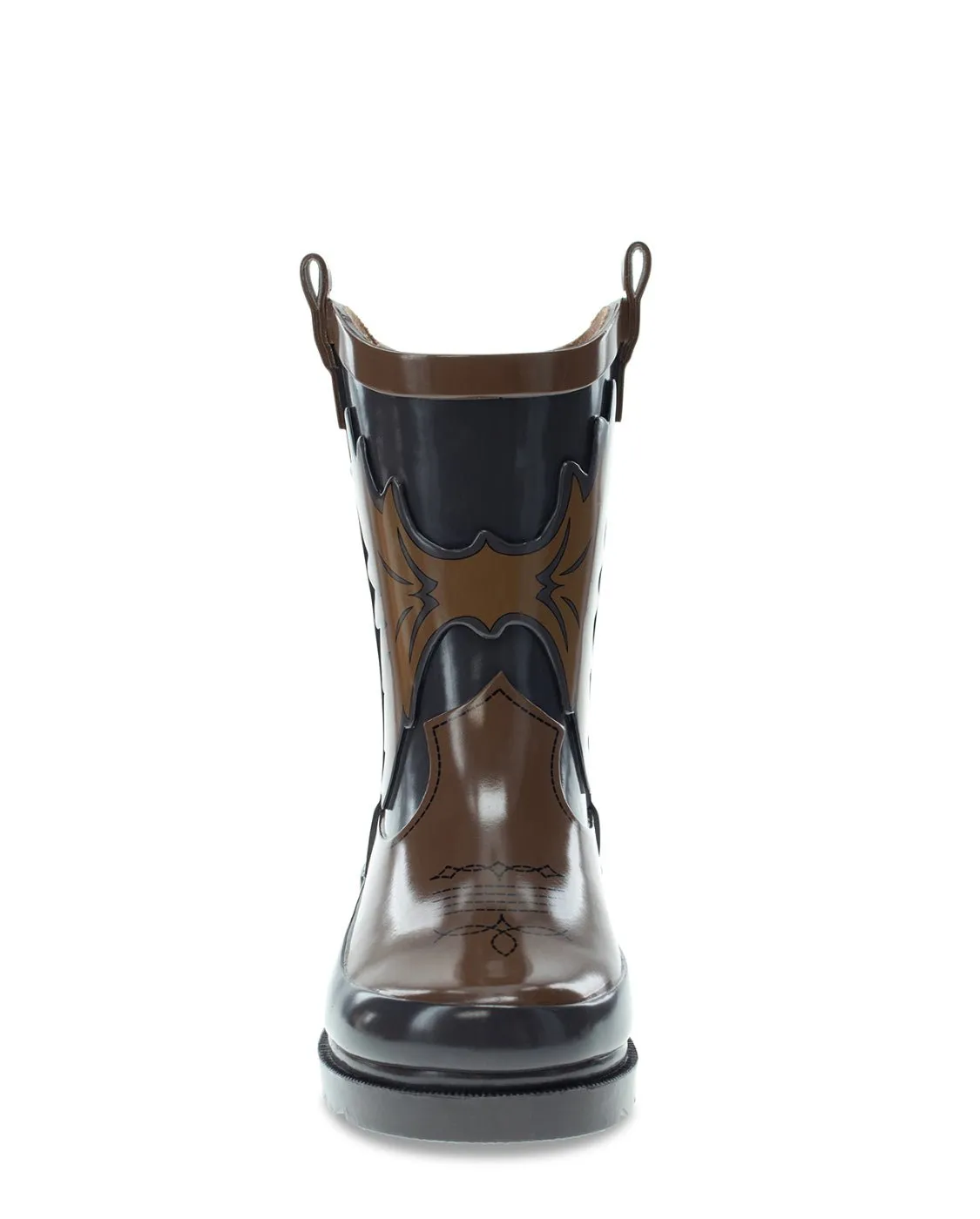 Kids Western Cowboy Rain Boot - Brown