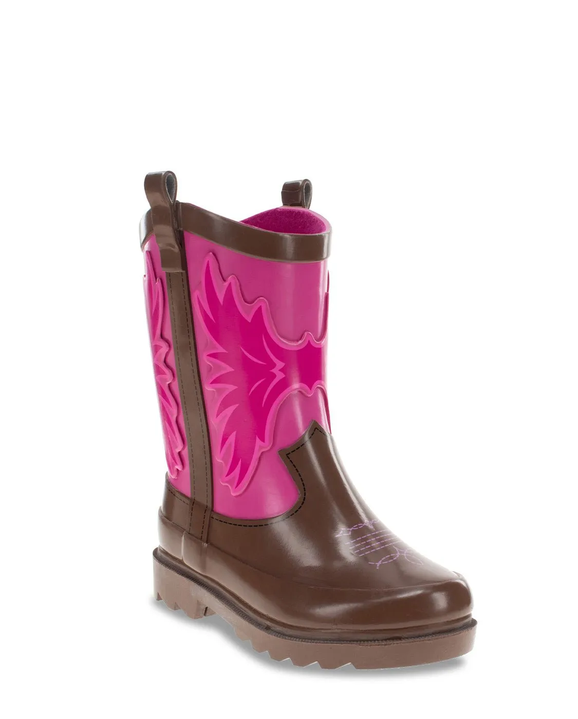 Kids Western Cowgirl Rain Boot - Pink