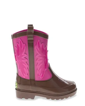 Kids Western Cowgirl Rain Boot - Pink