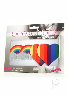 Peekaboo Pride Glitter Rainbows and Hearts