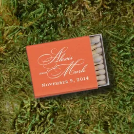 Personalized Formal Wedding Matchboxes