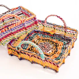 Sari Wrapped Wire Square Tray