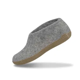 Shoe with leather sole - Grey