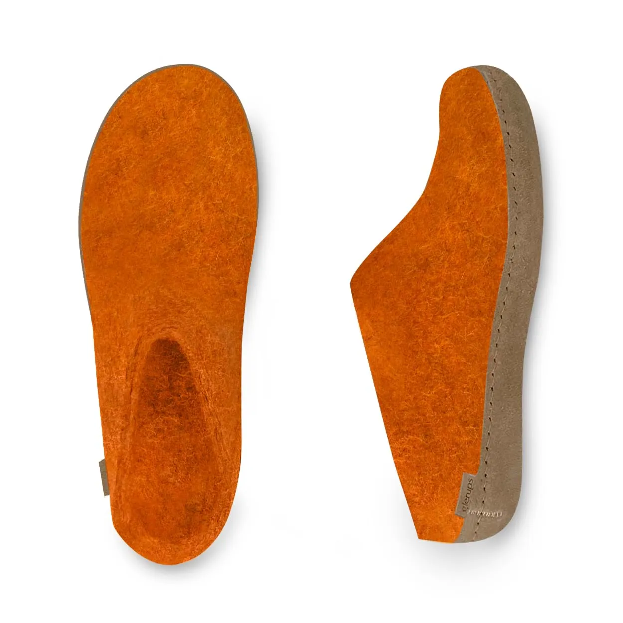 Slip-on with leather sole - Orange