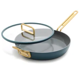 Stanley Tucci™ Ceramic Nonstick 12" Frypan with Lid | Venetian Teal