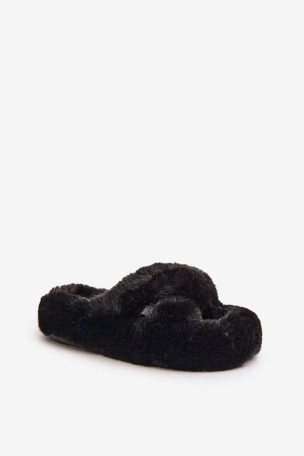 TEEK - Fluffed Up Crossed Comfort Slippers