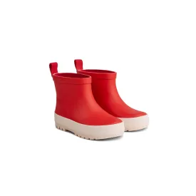 Tekla Rain Boot - Apple red/creme de la creme mix