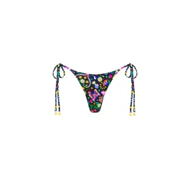 Thong Tie Side Bikini Bottom - Midnight Drive