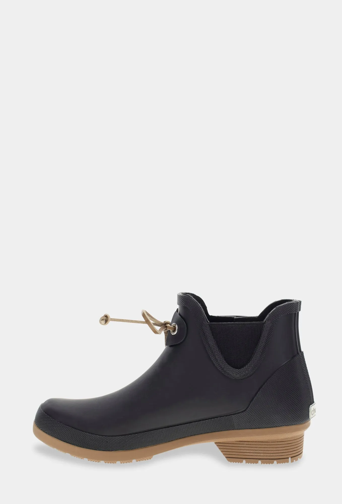 Tie Chelsea Rain Boot - Black