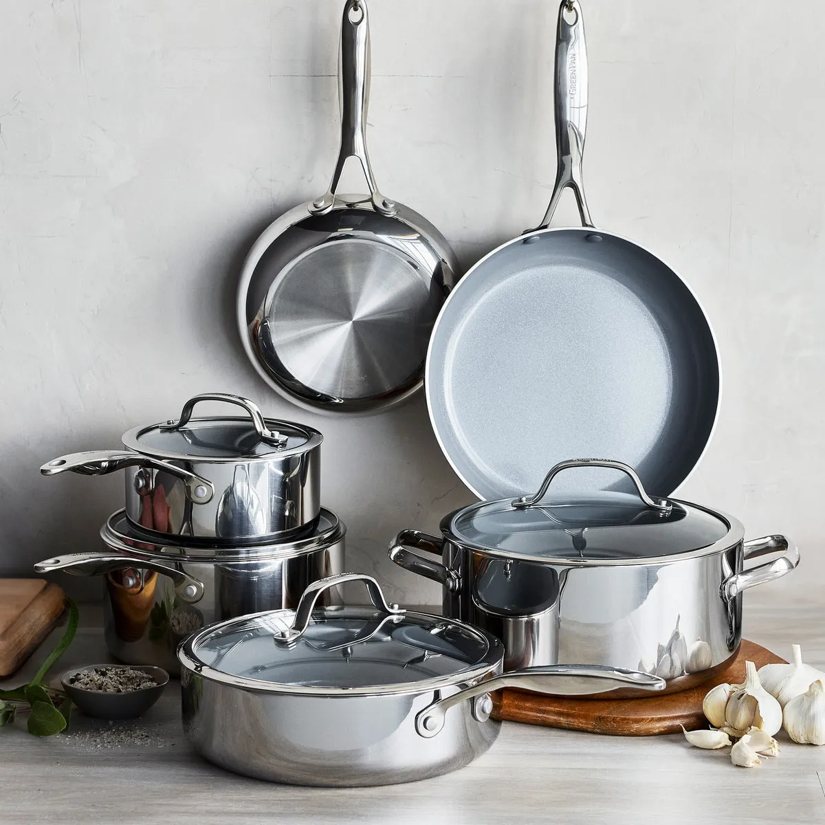 Valencia Pro Stainless Steel 10-Piece Cookware Set