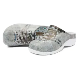 Washed Denim Canvas Classic Women's Clogs