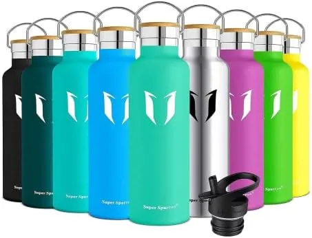 Water Bottle with Straw - 17 oz/25 oz/32 oz - Reusable Insulated Leak Proof  BPA-Free Stainless Steel Water Bottles