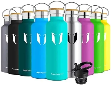 Water Bottle with Straw - 17 oz/25 oz/32 oz - Reusable Insulated Leak Proof  BPA-Free Stainless Steel Water Bottles