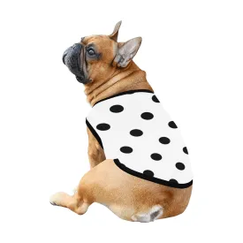 White With Black Polka Dots Pet Tank Top