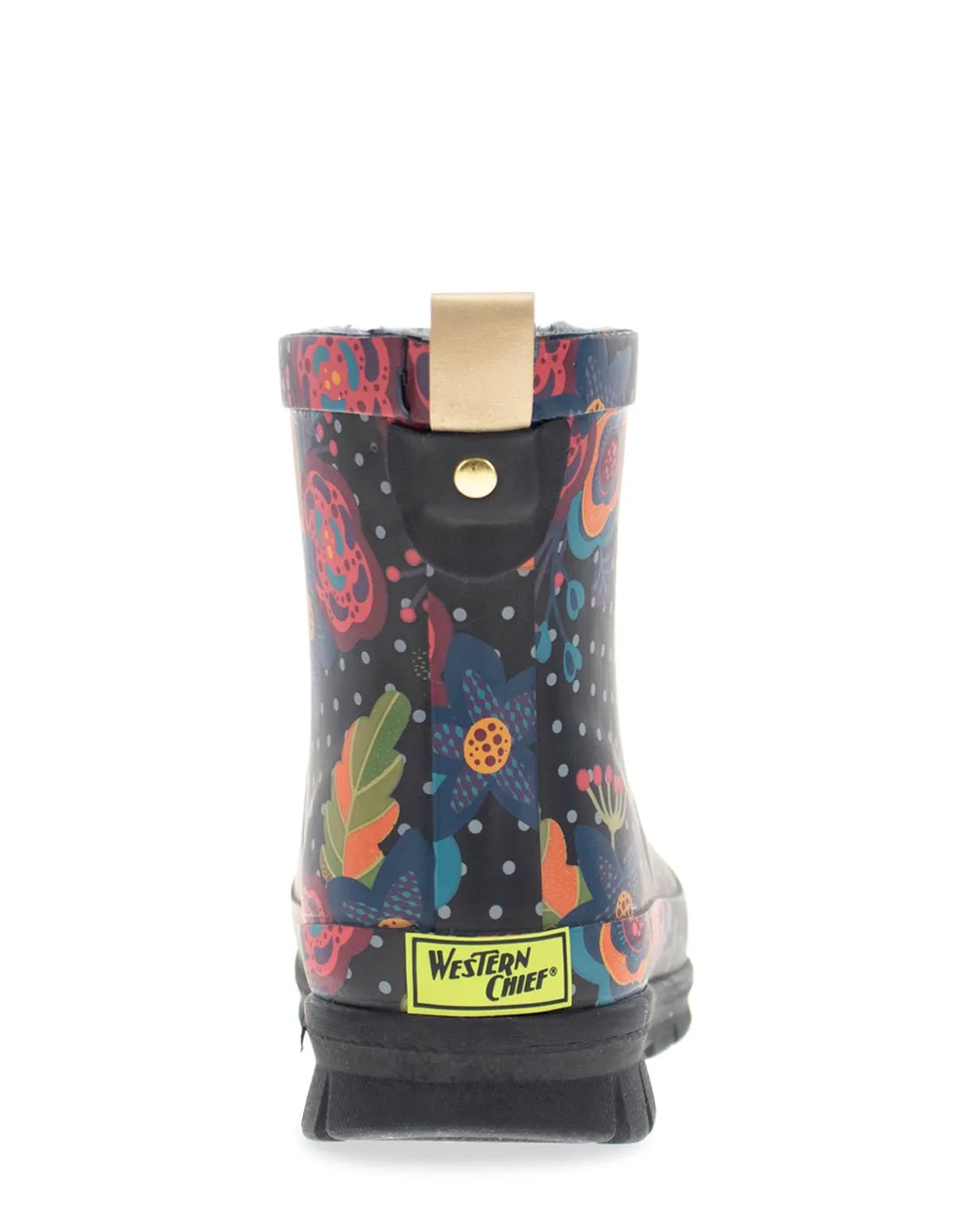 Women's Boho Bloom Ankle Rain Boot - Black