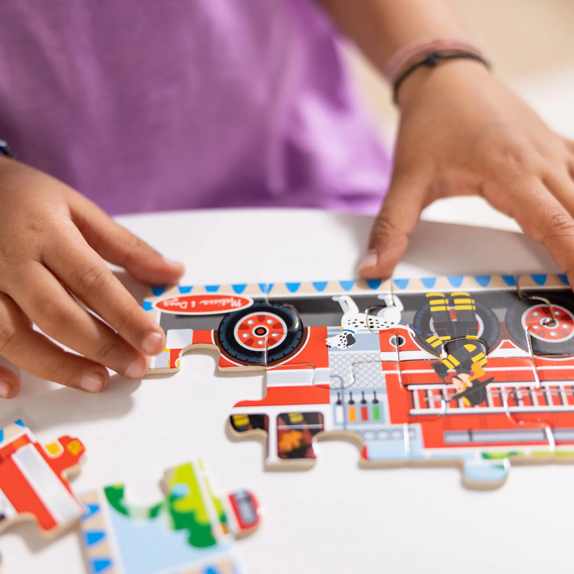 Wooden Jigsaw Puzzles in a Box - Vehicles